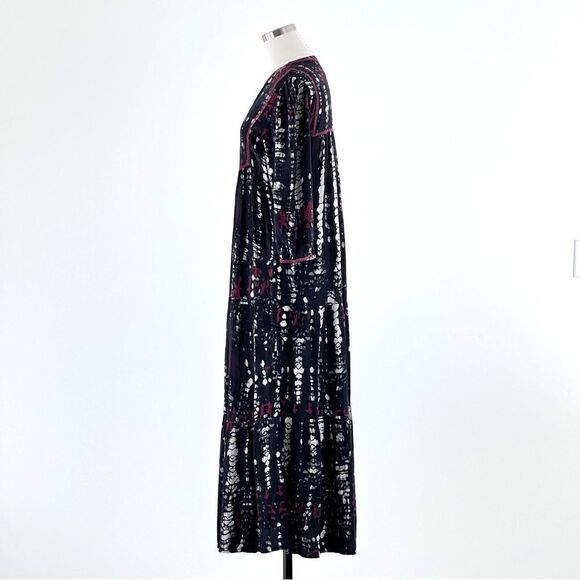 Ba&Sh Isolde Black Tie Dye Maxi Dress Size S - Picture 5 of 14